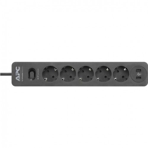 APC Essential SurgeArrest 5 Outlet 2 USB Ports Black (PME5U2B-GR)