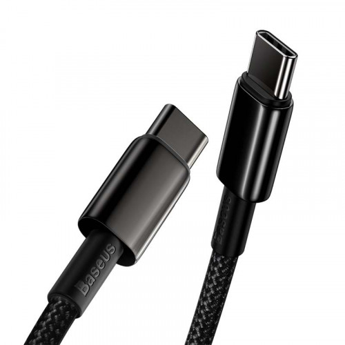 Baseus Tungsten Gold Fast Charging Data Cable 100W 1m Чёрный (CATWJ-01)