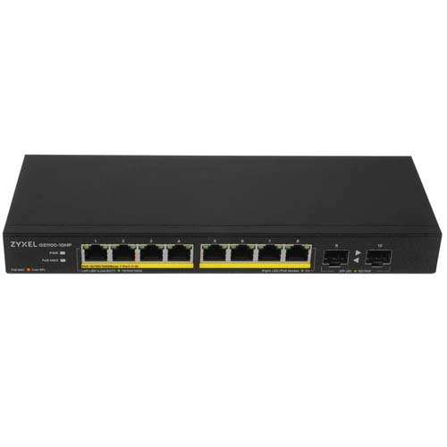 Zyxel GS1100-10HP (GS1100-10HP-EU0102F) 8-Port Gigabit Unmanaged PoE