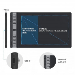 Huion Inspiroy 2L H1061P Drawing Graphics Tablet