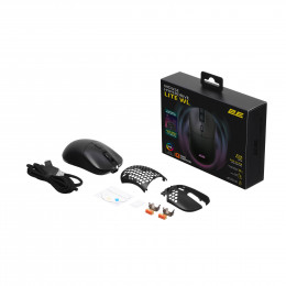 2E HyperDrive Lite WL, RGB, USB-A/WL, qara (2E-MGHDL-WL-BK)