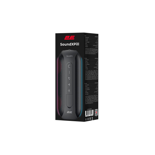 2E SoundXPill TWS, MP3, Simsiz, Suya davamlı qara (2E-BSSXPLLWBK)