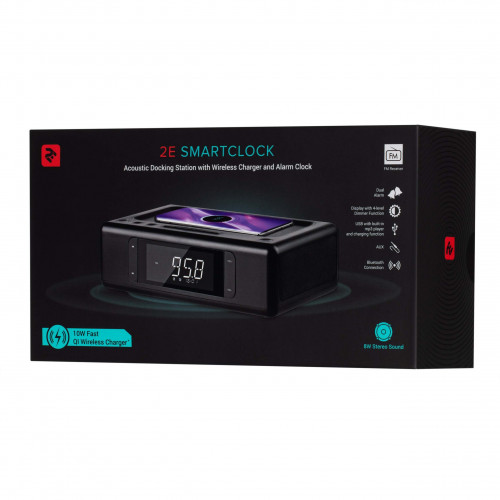 2Е Audio System SmartClock Wireless Charging Black (2E-AS01QIBK)