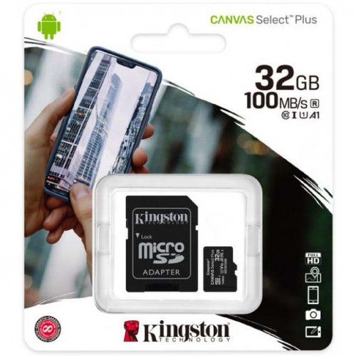 Kingston Canvas Select Plus 32GB microSDHC Class 10 UHS-I U1 SDCS2/32GB-N